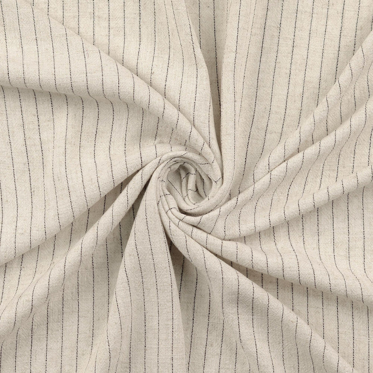Moira Woven Viscose Linen Stripe Shirt Fabric - Beige