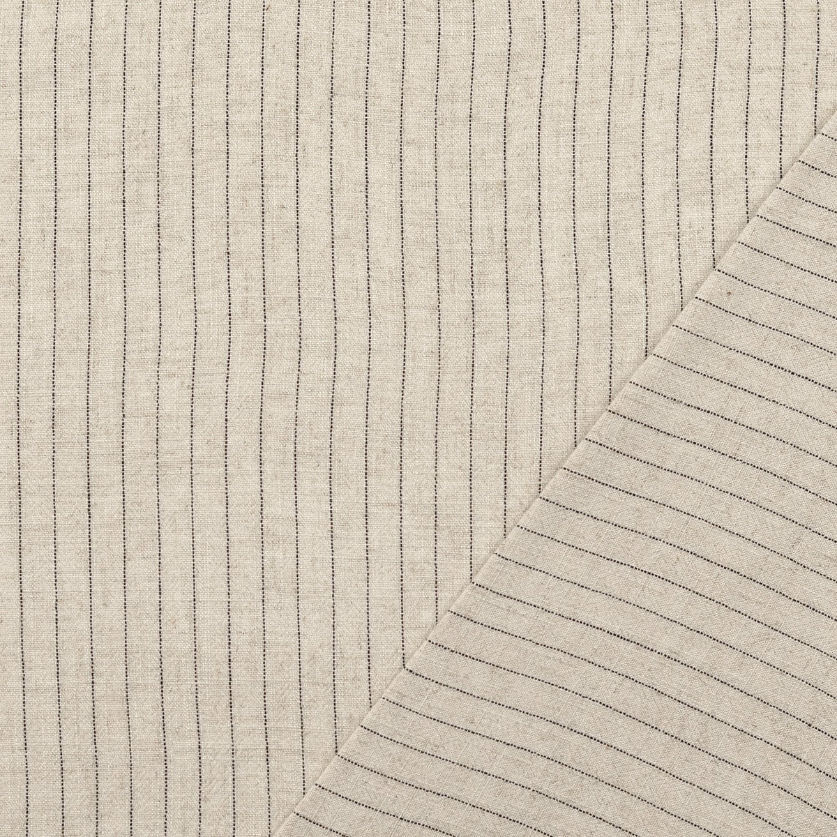 Moira Woven Viscose Linen Stripe Shirt Fabric - Beige