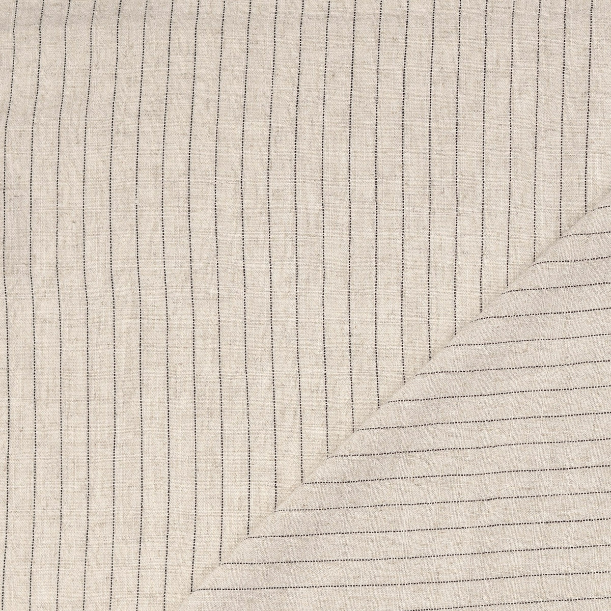 Moira Woven Viscose Linen Stripe Shirt Fabric - Beige