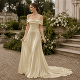 Mulberry Pure 100% Silk 22 Momme Luxury Bridal Fabric - Champagne