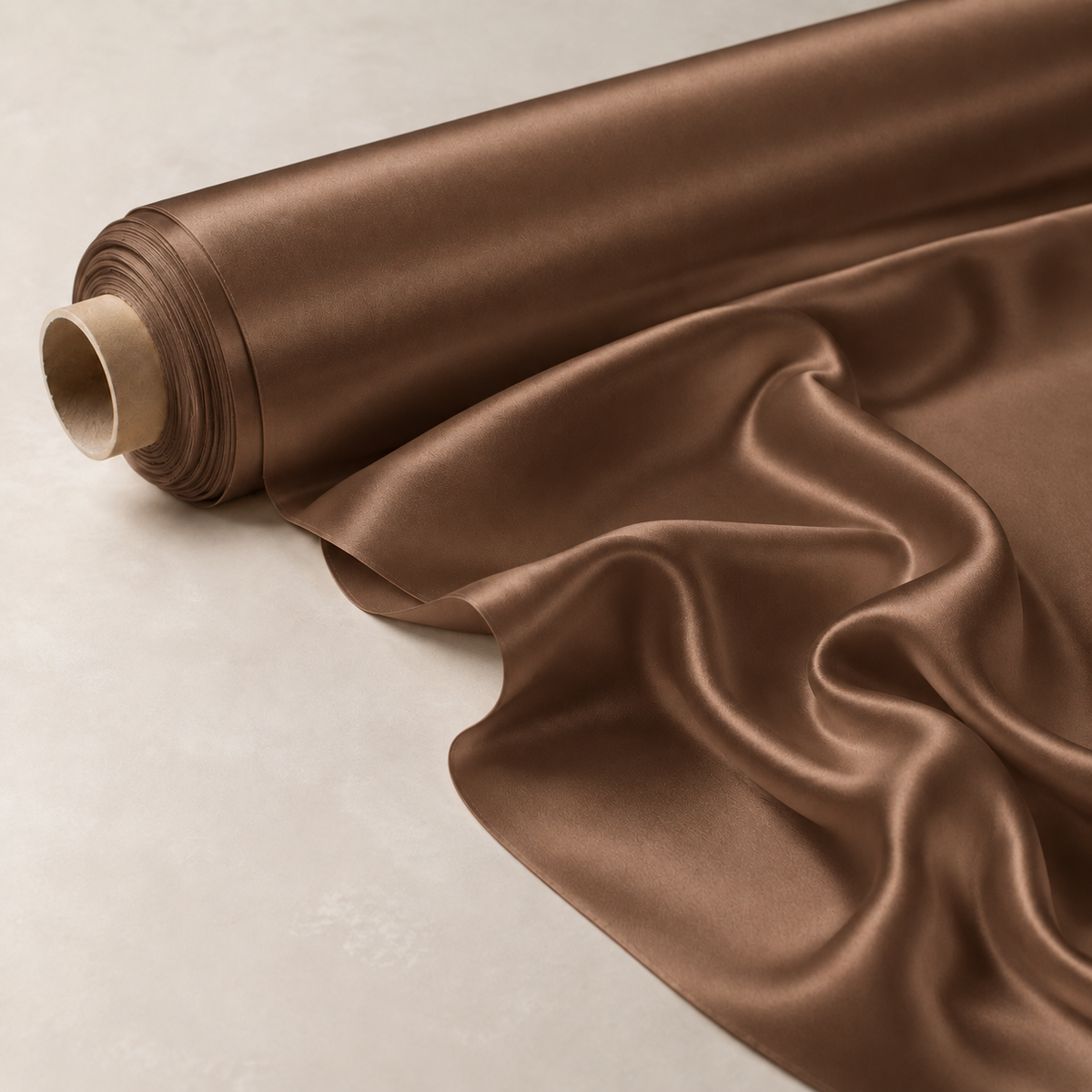 Mulberry Pure 100% Silk 22 Momme Luxury Bridal Fabric - Coffee