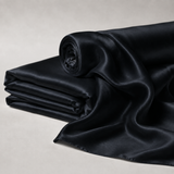 Mulberry Pure 100% Silk 22 Momme Luxury Bridal Fabric - Black