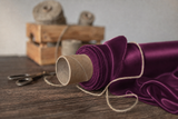 Mulberry Pure 100% Silk 22 Momme Luxury Bridal Fabric - Deep Berry