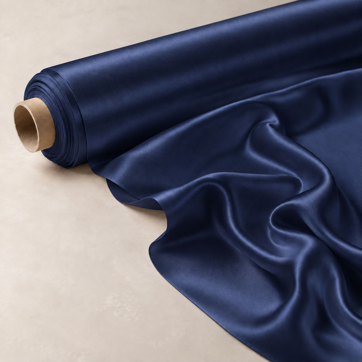Mulberry Pure 100% Silk 22 Momme Luxury Bridal Fabric - Deep Navy