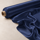 Mulberry Pure 100% Silk 22 Momme Luxury Bridal Fabric - Deep Navy