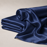 Mulberry Pure 100% Silk 22 Momme Luxury Bridal Fabric - Deep Navy
