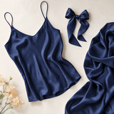 Mulberry Pure 100% Silk 22 Momme Luxury Bridal Fabric - Deep Navy