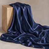 Mulberry Pure 100% Silk 22 Momme Luxury Bridal Fabric - Deep Navy