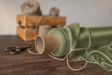 Mulberry Pure 100% Silk 22 Momme Luxury Bridal Fabric - Light Olive