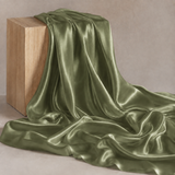 Mulberry Pure 100% Silk 22 Momme Luxury Bridal Fabric - Light Olive