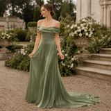 Mulberry Pure 100% Silk 22 Momme Luxury Bridal Fabric - Light Olive