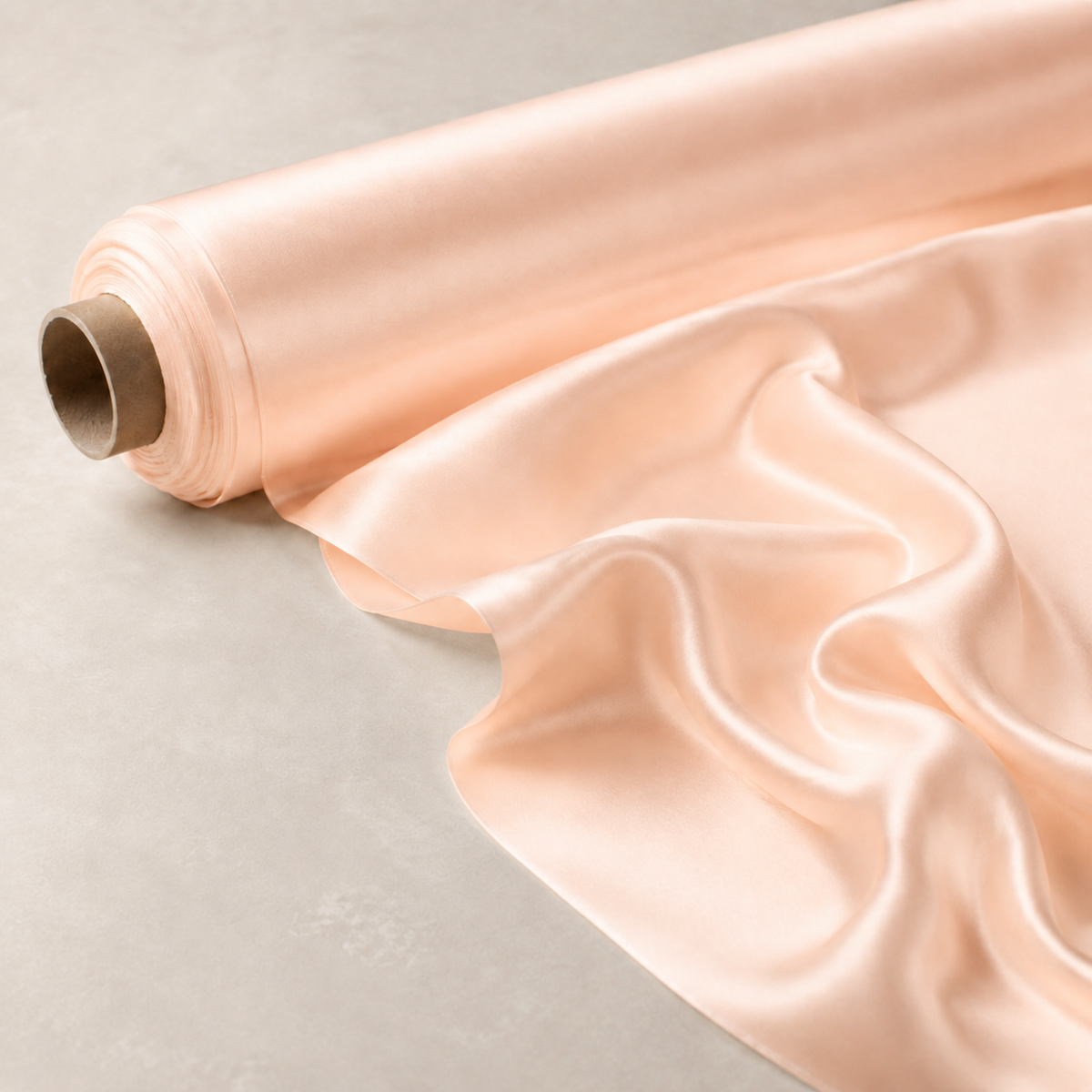 Mulberry Pure 100% Silk 22 Momme Luxury Bridal Fabric - Light Peach