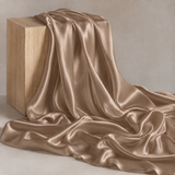 Mulberry Pure 100% Silk 22 Momme Luxury Bridal Fabric - Mocha
