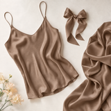 Mulberry Pure 100% Silk 22 Momme Luxury Bridal Fabric - Mocha