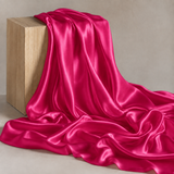 Mulberry Pure 100% Silk 16 Momme Luxury Bridal Fabric - Raspberry