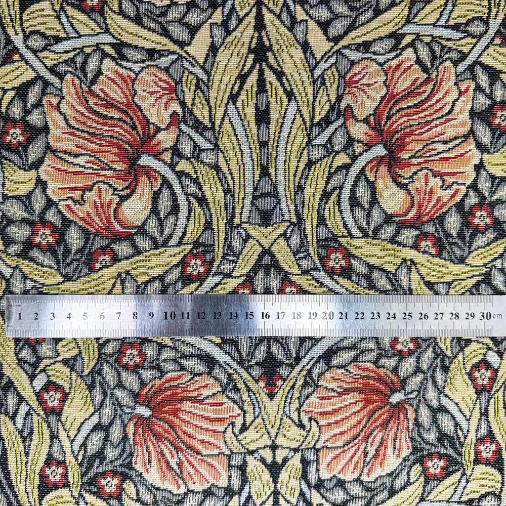 William Morris Tapestry Fabric | Cotton Jacquard | Upholstery & Curtains - Pimpernel Russet