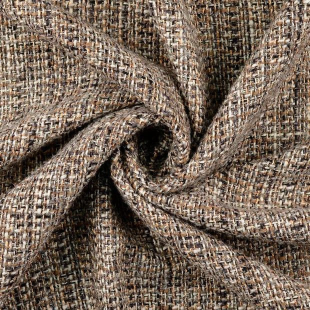 Ophelia Boucle Tweed Yarn Dyed Coating Jacketing Fabric - Beige Grey Melange