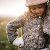 Ophelia Boucle Tweed Yarn Dyed Coating Jacketing Fabric - Beige Grey Melange