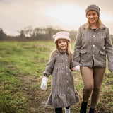 Ophelia Boucle Tweed Yarn Dyed Coating Jacketing Fabric - Beige Grey Melange