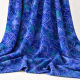 Painted Sea Sandcelona by Amy Tieman Quilting Cotton Craft Fabric - Flowing Linework Dark Violet