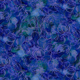 Painted Sea Sandcelona by Amy Tieman Quilting Cotton Craft Fabric - Flowing Linework Dark Violet