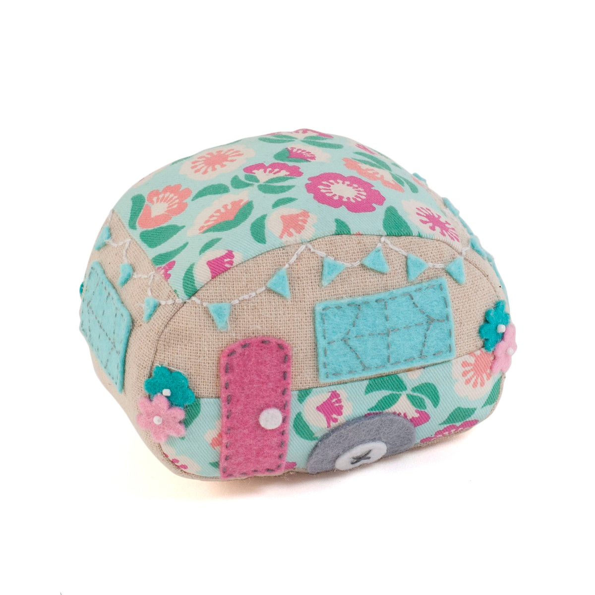 Pincushion Sewing Accessory - Appliqué Caravan