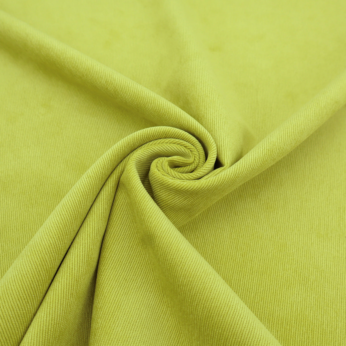 Plain 21 Wale Stretch Corduroy Dressmaking Fabric- Chartreuse
