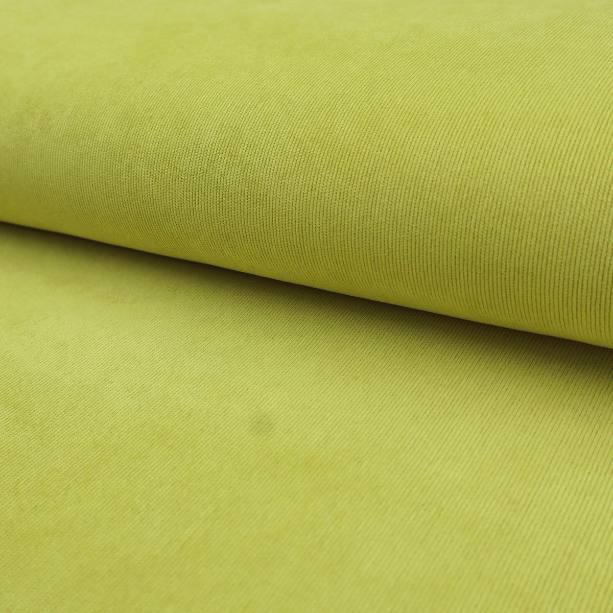 Plain 21 Wale Stretch Corduroy Dressmaking Fabric- Chartreuse