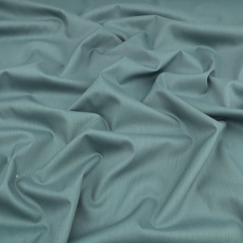 Plain Cotton Viscose Dressmaking Fabric - Petrol