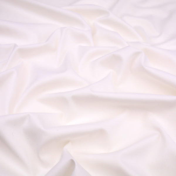 Plain Cotton Viscose Dressmaking Fabric - White