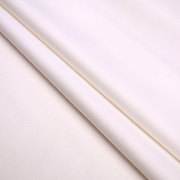 Plain Cotton Viscose Dressmaking Fabric - White