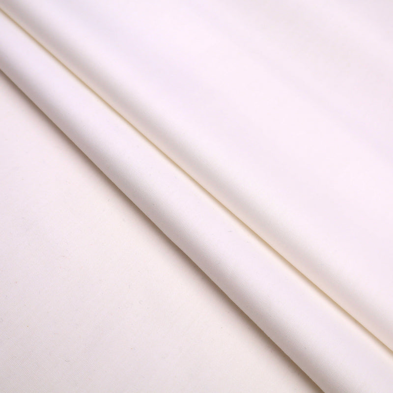 Plain Cotton Viscose Dressmaking Fabric - White