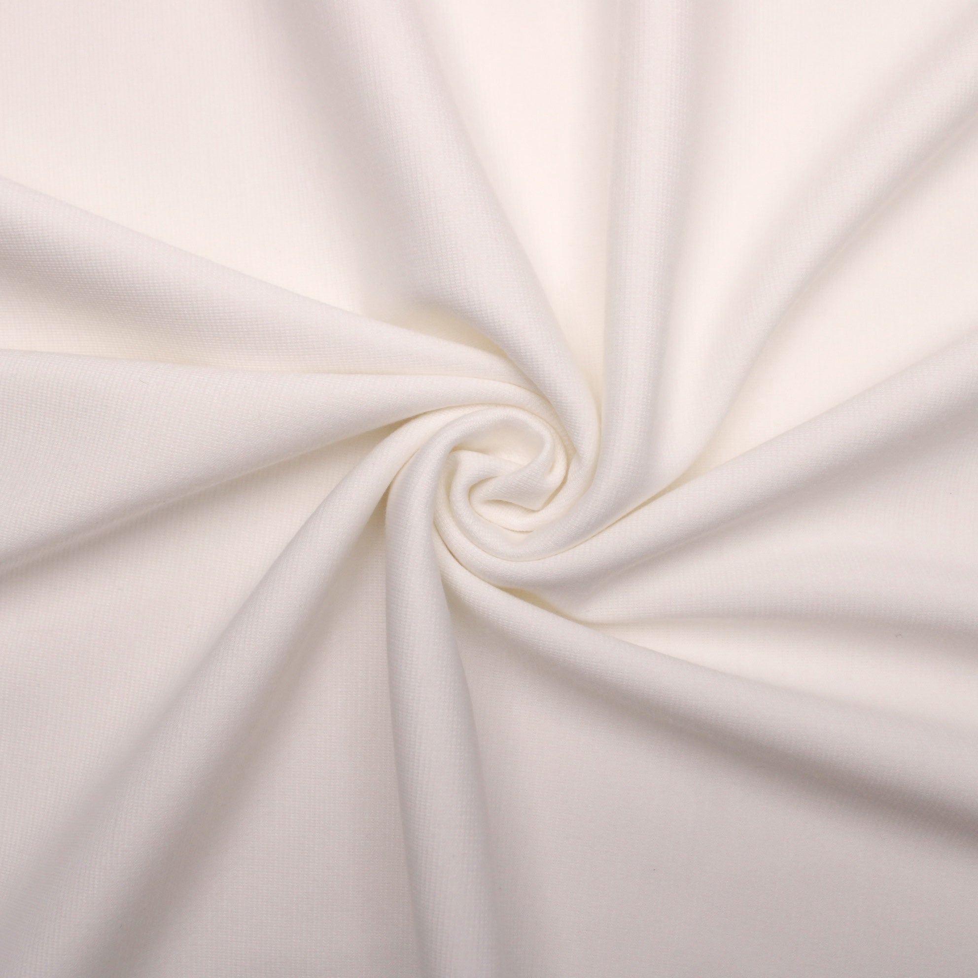 Plain Poly Ponte Roma Double Knit Stretch Jersey Fabric - Ivory ...