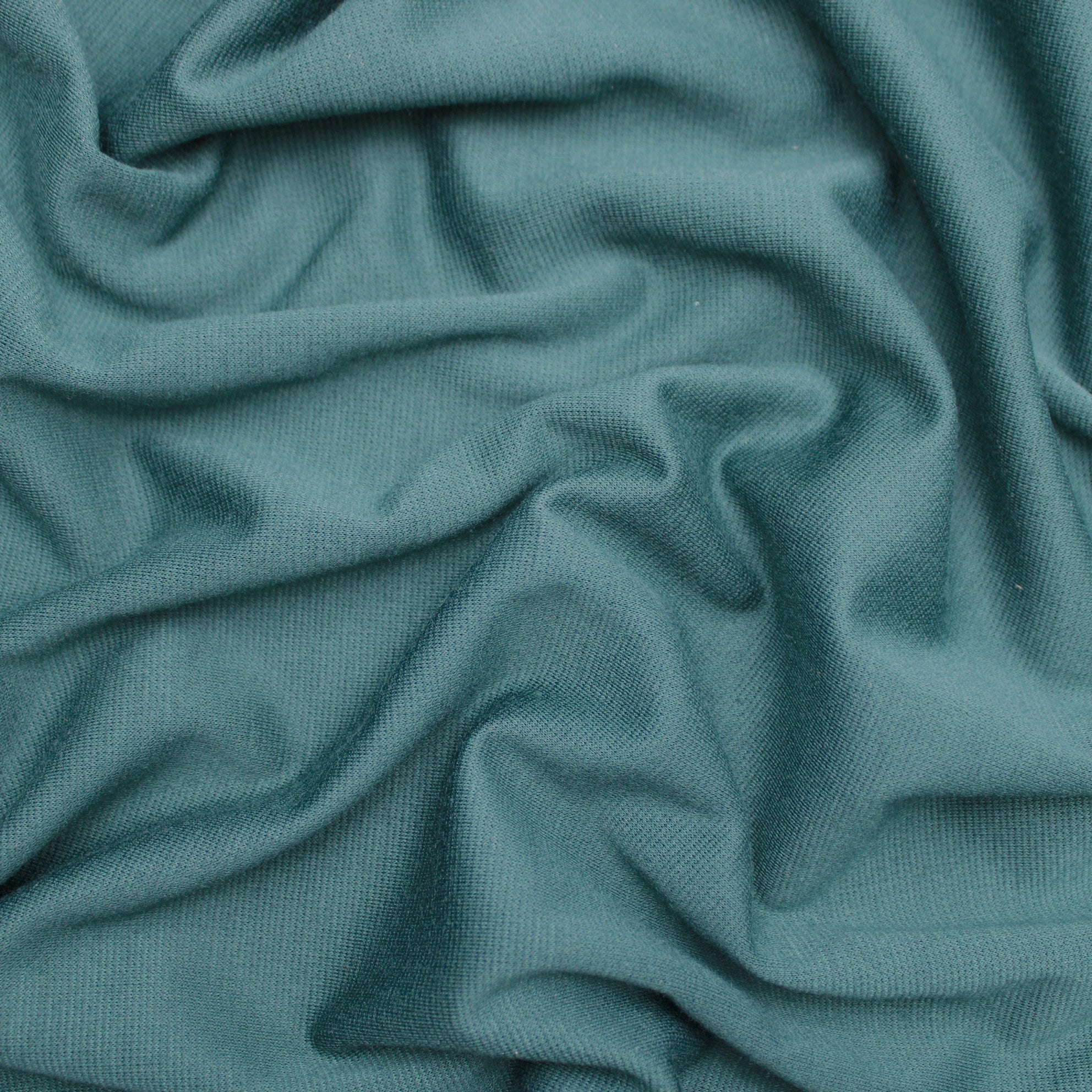 Plain Poly Ponte Roma Double Knit Stretch Jersey Fabric - Teal ...