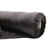 French Plain Silk Velvet Satin - Black