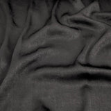 French Plain Silk Velvet Satin - Black