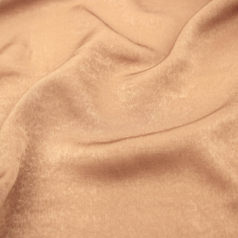 French Plain Silk Velvet Satin - Dark Gold