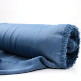 French Plain Silk Velvet Satin - Duchess Blue