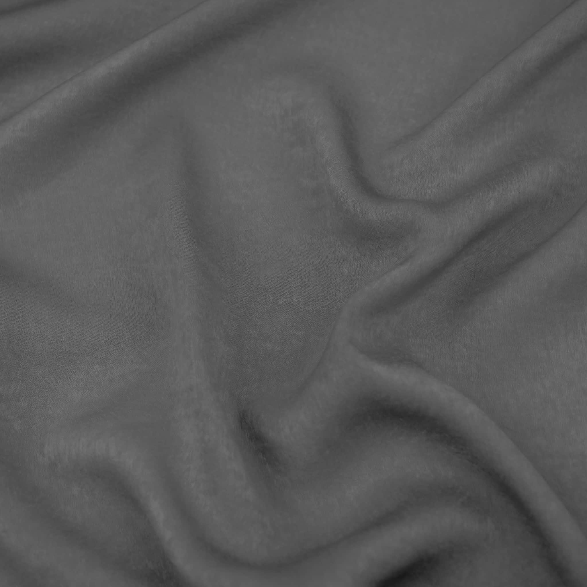 Grey - Pure Silk Plain Fabric 02