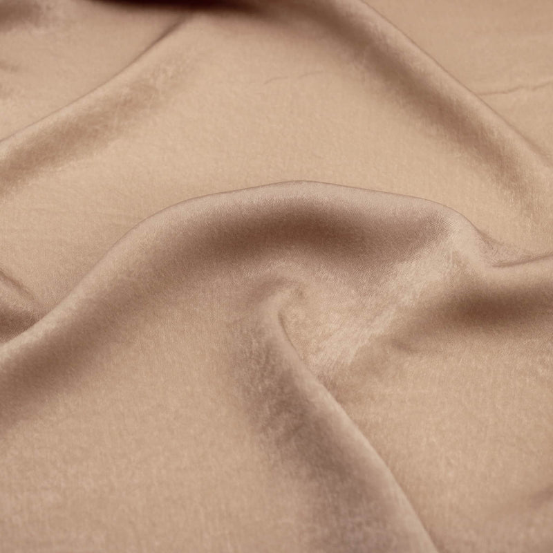 French Plain Silk Velvet Satin - Mink