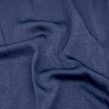 French Plain Silk Velvet Satin - Navy