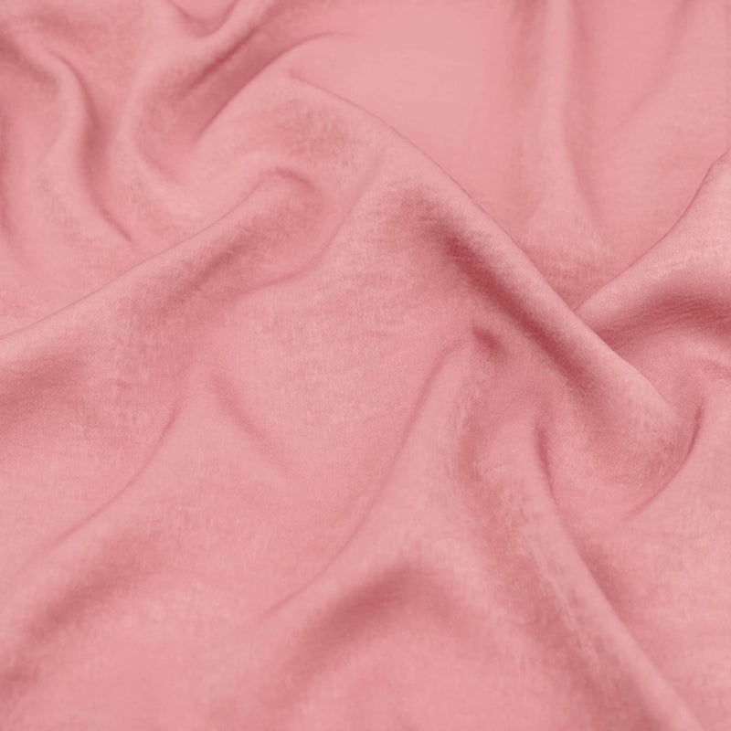 French Plain Silk Velvet Satin - Rose Pink