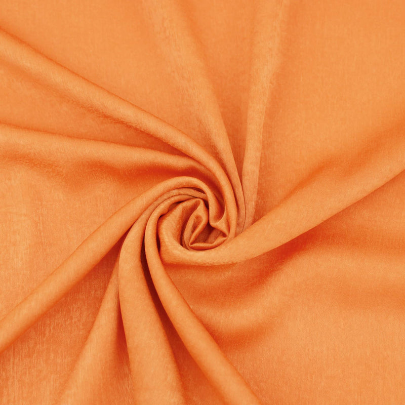 French Plain Silk Velvet Satin - Terracotta