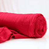 French Plain Silk Velvet Satin - Valentine Red