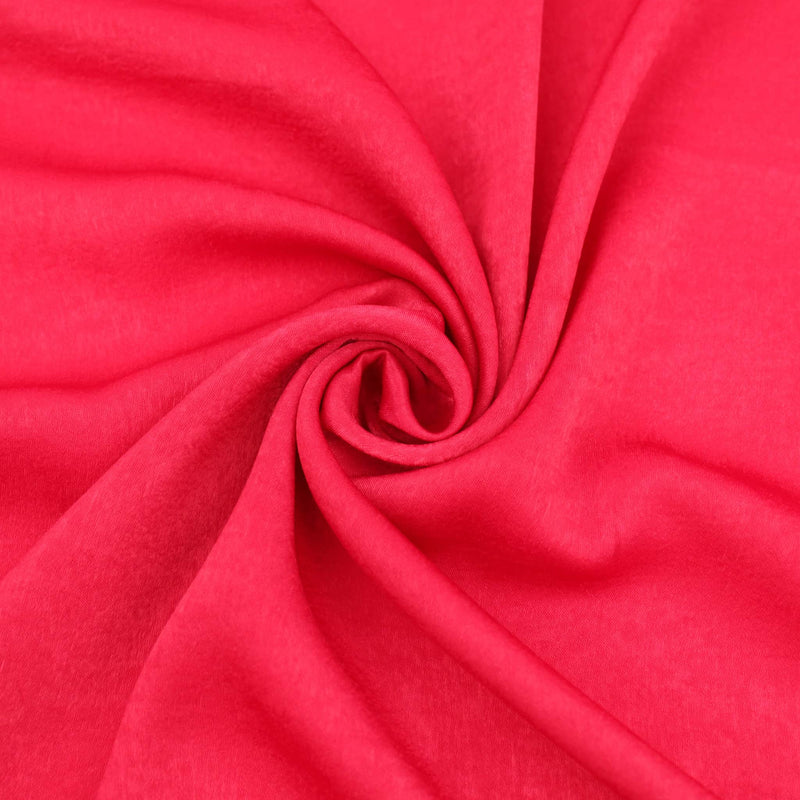 French Plain Silk Velvet Satin - Valentine Red