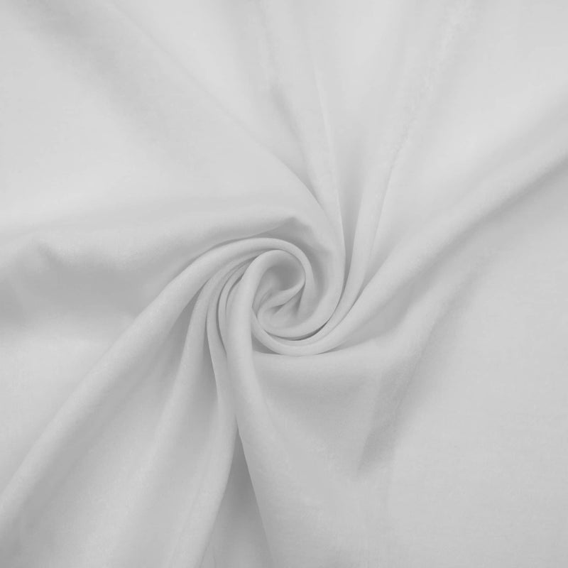 French Plain Silk Velvet Satin - White