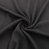 Plain Solid Rayon Crinkle Seersucker - Black