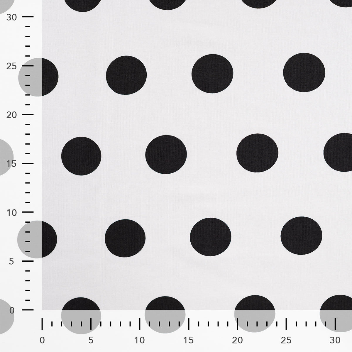 Polka Dot Printed French Terry Loungewear Fabric - Black