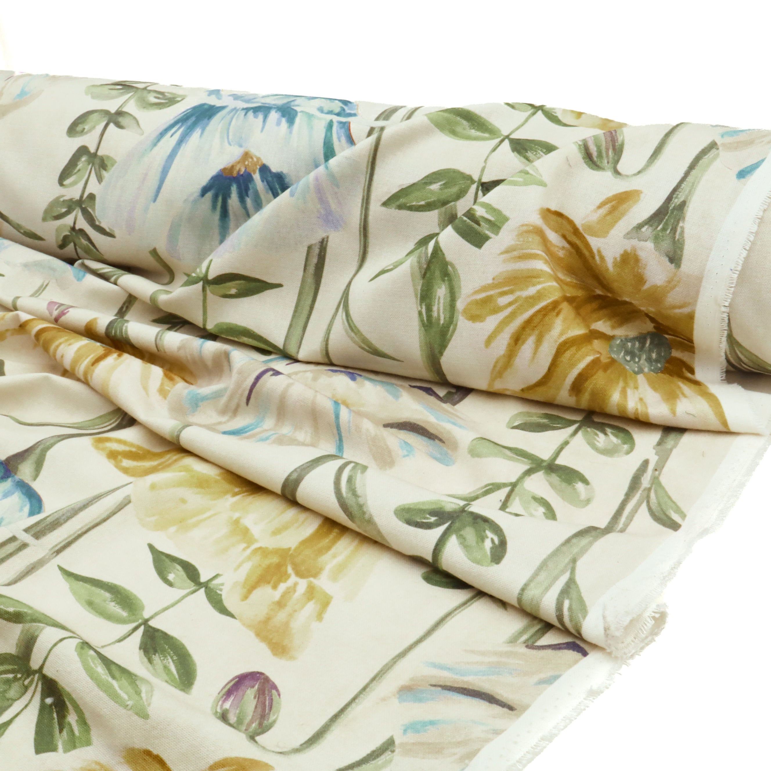 Printed Cotton Canvas Light Upholstery Fabric - Bold Flowers – Lullabee ...
