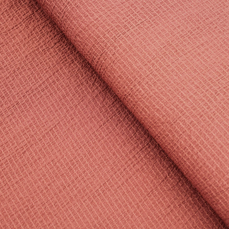 Plain Solid Rayon Crinkle Seersucker - Rust